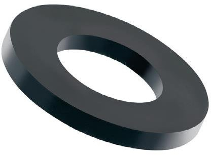 OEM 100 Stück Nylon Flachwascher M3, Schwarz, 7.0mm, 3.2mm, 0.5mm