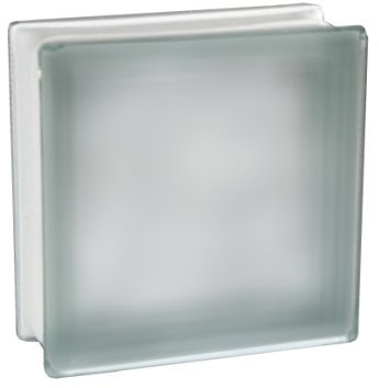 Fuchs Design Schallschutz Glasbaustein Vollsicht weiß zweiseitig satiniert,19 x 19 x 8 cm, 5 Stück