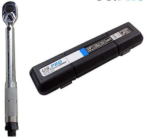 U.S PRO 3/8 Drive Click Torque Wrench 19-110 NM / 8-80 ft/lbs 6770