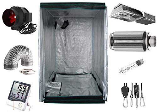 Growzelt Komplettset mit revolutionärer 315 W CMH 120x120x200 cm (315 W CMH)