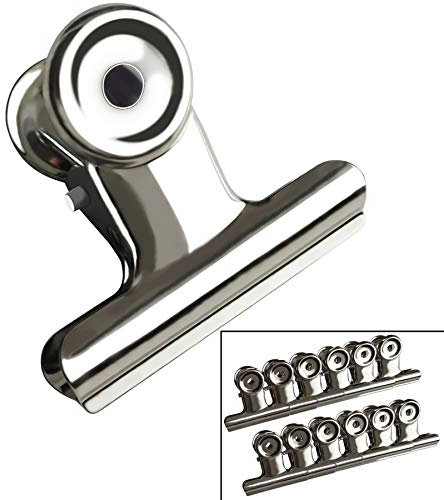 FZGUSYAF 38mm Bulldog Clip Raccoglitore di Carta Rotondo Morsetti per Lime in Metallo Forniture per Ufficio a Casa - 12 Pezzi