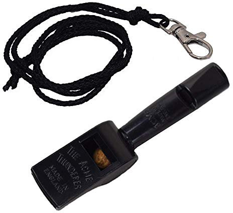 ACME Kombinationspfeife No. 643 | Triller und Pfiff in Einer Pfeife | Inklusive Pfeifenband zum Umhängen (No. 210,5 + No. 560)