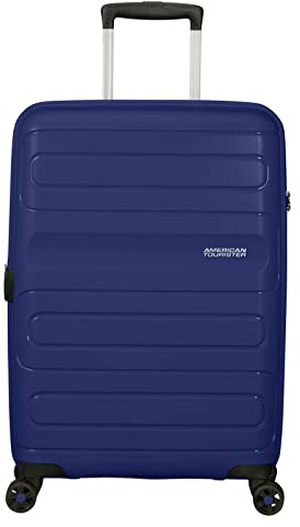 American Tourister Sunside - Spinner M, Erweiterbarer Koffer, 68 cm, 72.5/83.5 L, Blau (Dark Navy)