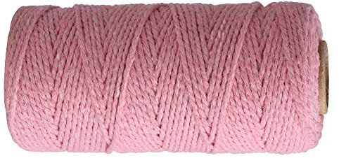 Elonglin Cordel de algodón, 100 m x 2 rollos de 3 capas para cocinar, atar aves de corral, hacer carne, salchichas, manualidades (color 5)