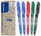 PILOT - FriXion Clicker 0.5 Set - 5 Stück: 2x Schwarz, 1x Blau/Rot/Grün - Radierbarer, nachfüllbarer Gel-Tintenroller mit Druckmechanik und thermosensitiver Tinte - Feine Spitze