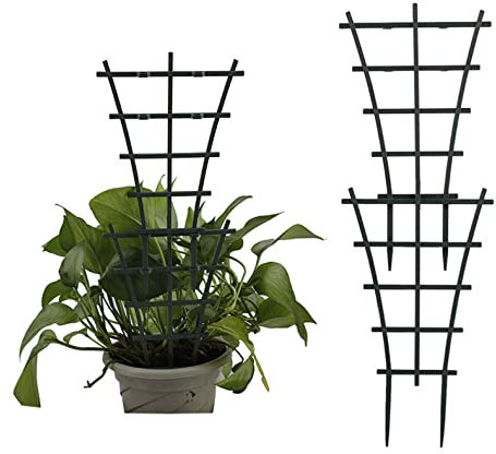 Plantes Grimpantes Support, Treillis de Jardin pour Plantes, 2 Pièces, utilisés pour Les Mini vignes, Les Feuilles et Les Supports en Treillis (Extensibles et empilables)