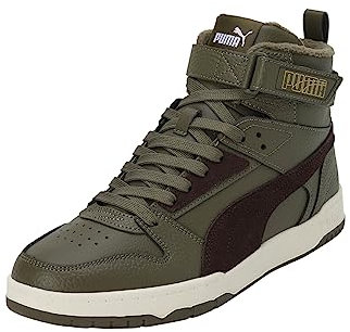 PUMA Unisex RBD Game WTR Sneaker, Deep Olive-Dark Chocolate Team Gold, 41 EU