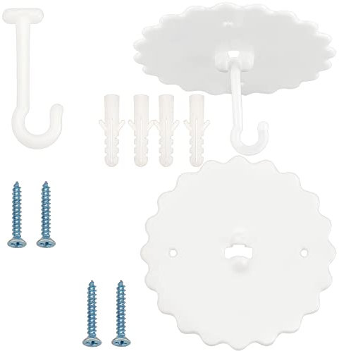 GORGECRAFT 2 Set Ceiling Mosquito Net Hooks Bunk Bed Hanger Hook Super Glue Dome Mosquito Net Hanger Base with Screws Ceiling for Hanging Light Canopy Bedding Accessories