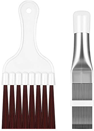 Brosse de Nettoyage de Climatiseu, 2 Pièces de Climatisation Condensateur Aileron Peigne, Peigne à Lamelles en Acier Palme de Nettoyage Brosse évaporateur Refroidisseur Outil de Réparation