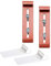 Plastia FixPot Invisible Flower Box Holder for Any Window with Window Sill Flower Box Holder Set of 2 with Adapter Terracotta - Mounting without Drilling