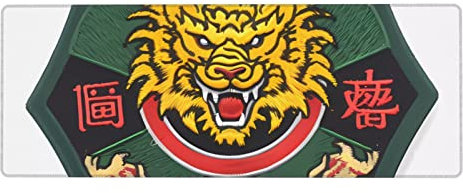 Mauspad mit Tigerkopf-Logo, rutschfeste, übergroße Gaming-Mauspads, Laptop-Schreibtischunterlage, wasserdicht, Schreibtischunterlage für Büro und Zuhause, 30,5 x 80 cm