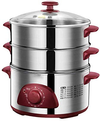 OQHAIR Vaporera multifunción para el hogar, vaporera pequeña de Acero Inoxidable de Gran Capacidad, Apagado automático, Verduras al Vapor Multicapa