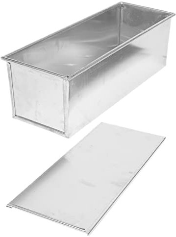 BESTonZON Nonstick Toast Mold Loaf Pan with Lid Aluminium Alloy Bread Baking Pan for Oven Easy to Clean Square Cake and Bread Mold Home Baking Supplies Silver