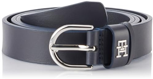 Tommy Hilfiger Damen Gürtel Essential Effortless aus Leder, Blau (Space Blue), 130 cm