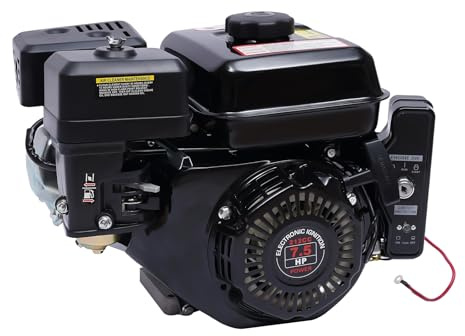 7.5HP Go Kart Engine 210cc 4 Stroke Gas Engine Electric Start Horizontal Engine OHV Gasoline Air Cooling Go Kart Engine Motor for Compressor Scarifier Lawnmower Pump Generator Flail Mower