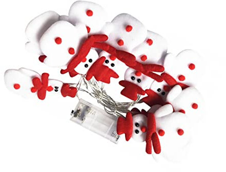 Amosfun 1 Stück Schnur Weihnachtsdekorationen Girlandenlichter Im Freien Deko Im Freien Weihnachtsbeleuchtung Im Freien Schneemann Weihnachtsbeleuchtung Party Lichterkette Feiertagslichter