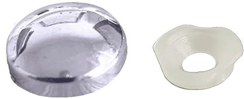 4 x Screw Cover Caps for No 6-8 Gauge Screws, Firm Clip-On Type, Chrome Effect