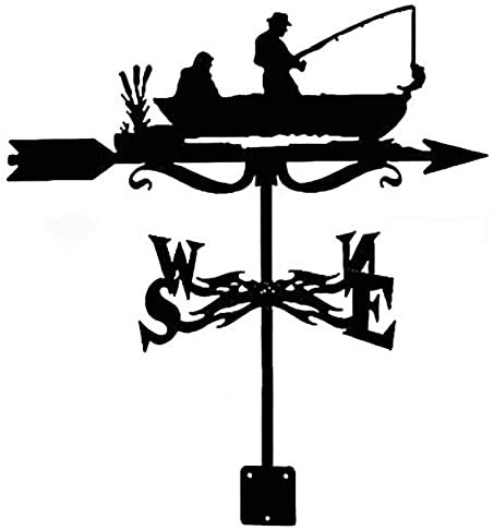 Wetterfahne Wetterfahne aus Metall mit Tierornament, Windrichtungsanzeiger, Metallhalterung für den Außenbereich, Bauernhaus-Windfahne, Wetterhahn, Hof-Windmesswerkzeuge, A, 35 x 50 cm (A 35 x 50 cm)