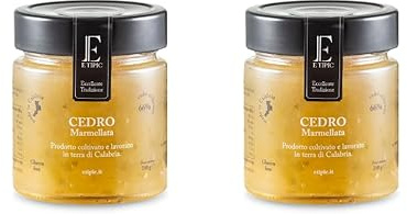 Marmellata di Cedro - 66% di Cedri utilizzati - E Tipic - Prodotti tipici Calabresi - Artigianale - 2 pezzi
