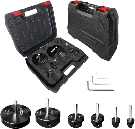 YATOINTO 04529 for PPRK6 Plastic Pipe Fitting Reamer,PVC Pipe Reamer Kit Contains 3/4,1,1-1/2,2,3,4 Aluminum Head. PVC Fitting Saver Fit into Standard 1/2 Drill for PVC, CPVC, PPR or ABS