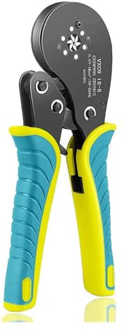 Herramientas De Crimpado 16-6 0.08-16mm²/30-5AWG Herramientas De Crimpado De Terminales Tubulares Mini Alicates Juego De Abrazaderas Eléctricas Crimpadora De Cables Cómodo mango de manejo(VXC9 16-6 Gr