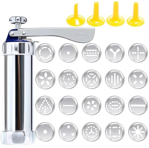 LXHZSY Piping Bags And Nozzles Cookie Press Stainless Steel Cake Decorative Handheld Pastry Syringe Cream Extruder Nozzles Piping Biscuit Maker Baking Tool