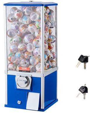 VEVOR Distributeur de balles gonflables PS pour enfants, 63,5 cm de hauteur, distributeur de balles rebondissantes, peut contenir 230 gélules de jouets, machine à bulles rectangulaire pour magasins de