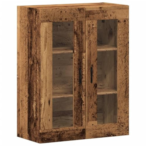 vidaXL Wandschrank Altholz-Optik 69,5x34x90 cm, Schrank, Hängeschrank, Beistellschrank, Lagerschrank, Hängewandschrank, Schwebeschrank