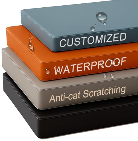 ZSWXF Bankauflagen Benutzerdefinierte Bankkissen Sitzkissen Bank Sitzpolster Bankauflage Nach Maß Mit rutschfeste Abnehmbare Sitzauflage für Sitzkissen Outdoor Drinnen (PU Leather, Thickness5cm)