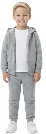 Kids Tracksuit for Boys & Girls | Unisex Fleece Hooded Zip-Up Jumper & Jogger Bottom Set | Soft, Warm & Durable Activewear | Perfect for School, Sports & Everyday Wear | Ages 5-12, Multiple Colours