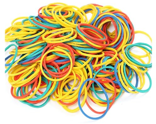 Elastici in gomma 100 pezzi elastici colorati for fasci di soldi(19x1.5mm)