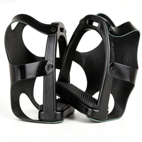 Baoblaze Étrier d'Équitation Étrier Cage Étrier de Sécurité Étrier Cheval avec Stabilité par Semelle Texturée et Fixations Vissées Fiables en Résine et , M
