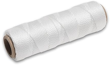 Marshalltown Mason's Line, Braided Nylon, White, 500 Foot, #18 Size