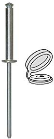 Restagraf - Rivets Épanouis avec Chapos Blancs pour Plaques d'Immatriculation - Diamètre 4 mm - Fixation Durable sur Carrosserie ou Support Plastique - Réf. 4997 - Boîte de 300