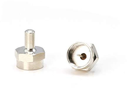 THE CIMPLE CO Coaxial F Type 75 Ohm Terminator - Pack of 10-75 Ohm Resistor for Coax and RF - (F-Pin / F81) Install on Unused Ports in Your Cable, Satellite, Antenna, or Other RF System