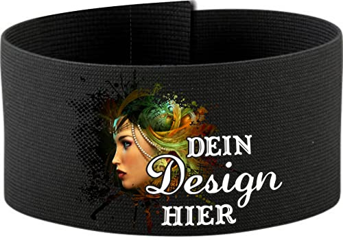Unbekannt größenverstellbare Armbinde/Mediaband bedruckt mit IHREM INDIVIDUELLEM TEXT + LOGO Armband Binde