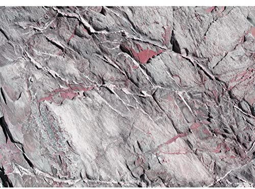 Runa Art Papel tapiz fotográfico efecto de piedra 3D Moderna Lana Sala Cuarto Salón - Made in Germany - gris rosado 9142010b