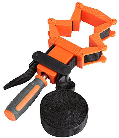 Wooden Angle Clamp Strap Clamp Multifunction Adjustable Wood Work Clamp Jaws Ratchet Angle Adjustment Tensioner for Frames with 4M Strap
