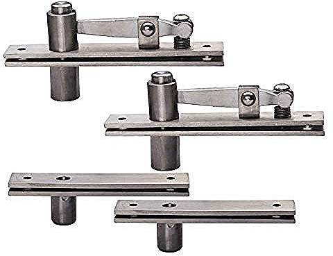 TamBee Pivot Door Hardware Hidden Door Hinges for Secret Door Pivot Hinge Heavy Duty Hidden Bookcase Hinges Secret Door Hinges 304 Stainless Steel (I Shape 2PCS)