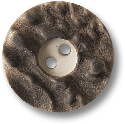 Trachtenknöpfe Ø ca. 23 mm – 6 Stück – Hirschhorn-Optik – Runde Nähknöpfe aus Kunststoff – Klassischer Trachtenstil