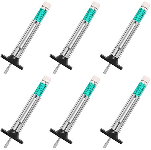 PROND Tire Tread Depth Gauge, Tread Depth Gauge, Tire Gauges, Color Coded Tire Depth Gauge, Tire Tread Gauge, Tire Tread Depth Accurate Measurement Tools (Green Type - 6PCS)