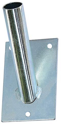 KeyMet Fahnenhalter Fahnenhalter Fahnenmasthalter Fahnenwandhalter Fahnenmast Fahne Flagge Weiss verzinkt