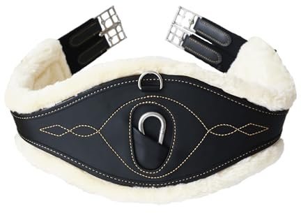 Kentucky - Lammfell Gurt Anatomisch Schwarz 140 cm