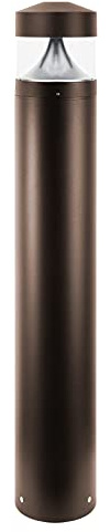 Solus Round LED Bollard Path Light – 10W Integrated LED, 937 Lumens, 4000K – Modern Outdoor Walkway Light, ETL Listed, Black or Bronze (Bronze, Single)
