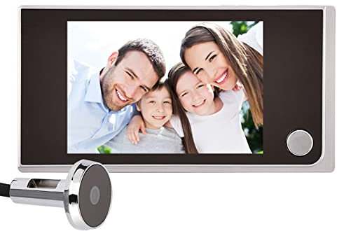 Annadue Digitaler Türspion, 3,5 Zoll Farbbildschirm HD Video Türklingel, 120 Grad Weitwinkel, 720P Türspion Kamera, 24 Stunden Überwachung