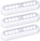 STAR-SPANGLED Schrankleuchten LED Batterie Bewegungsmelder, Schrankbeleuchtung Akku, Nachtlicht mit Haftend, Sensor Licht für Flur, Treppen, Kabinett, Schlafzimmer, Küche (18cm, Weiß, 3 Stück)