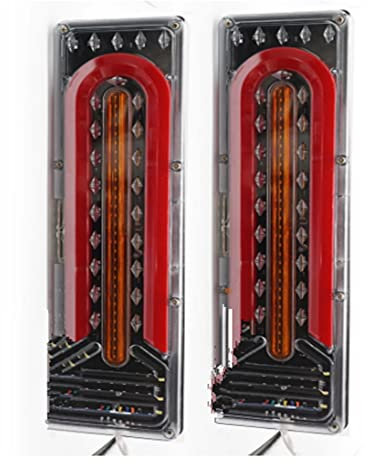 ANATUM Rücklicht für LKW-Anhänger 2 STÜCKE 24V Universal Für Lkw Boot RV Wohnwagen Van Lenkbremse Rückfahrscheinwerfer Nebelscheinwerfer Rücklicht (Größe : 2X 24V 46cm)