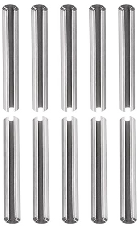 DTGN 3x30mm(DxL) Pasadores de Resorte Ranurados - 20 Piezas - para Hogar Máquina Sujetador - Ranurado Resorte Pasador de 304 Inoxidable Acero Pasador Tensión Divididos - Plateado
