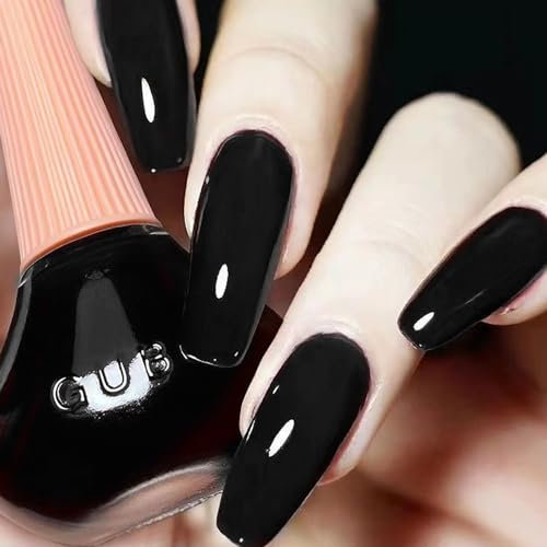 Major Dijit Smalto per unghie nero ad asciugatura rapida per nail art Smalto normale （0,42 fl oz.Nero-36）