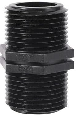 zlj6688 1/2 3/4 1 1.5 2 2.5 Inch Male Thread Hex Nipple Union PVC Pipe Fitting Coupler Adapter Water Connector Equal Dia Joints(1x1)